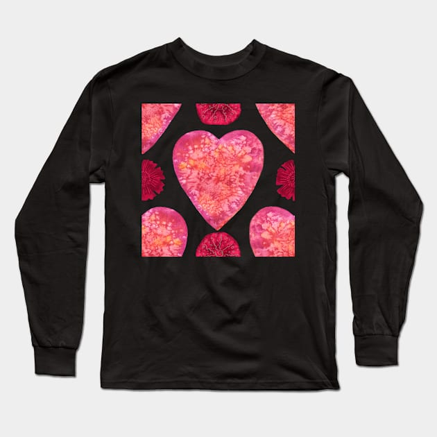 Hearts and Flowers for Valentine's Day Long Sleeve T-Shirt by andreeadumez